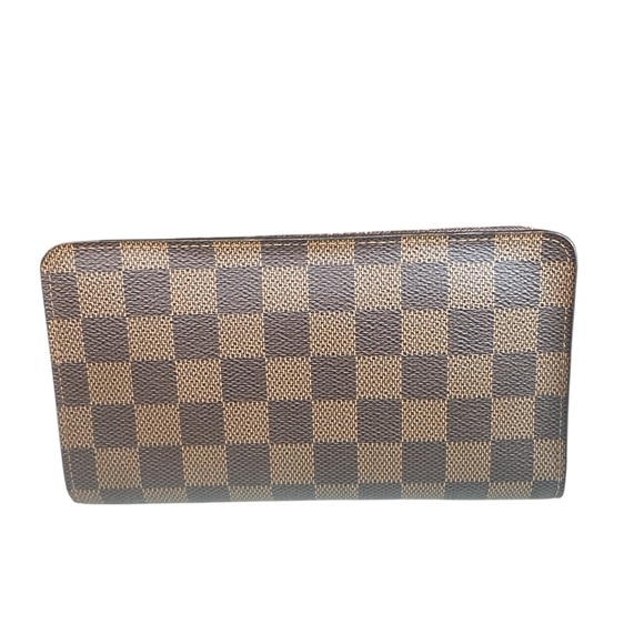LOUIS VUITTON DAMIER EBENE long  zip wallet - Picture 2 of 10